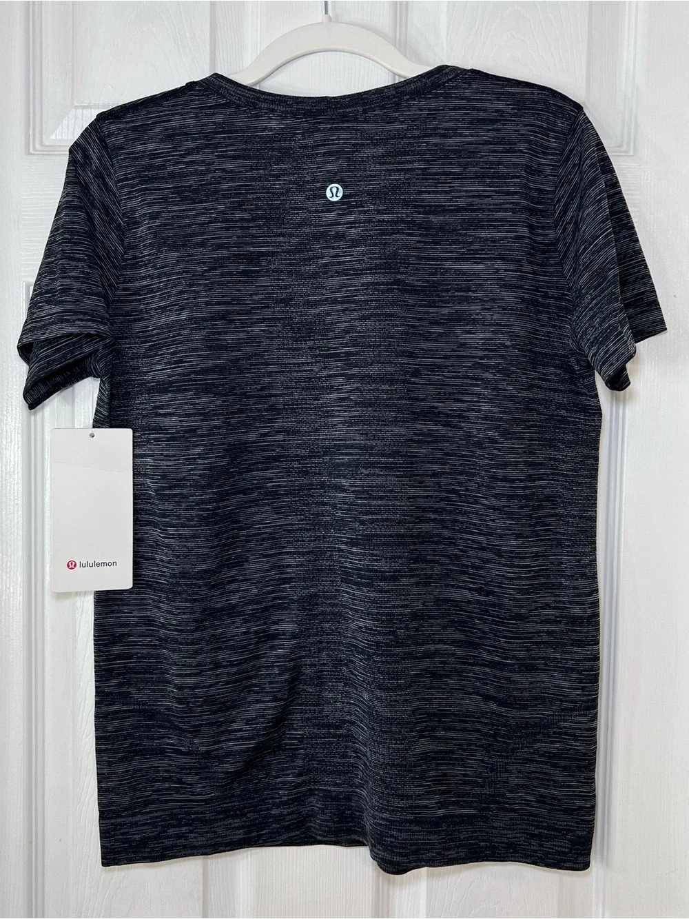 Lululemon Long Distance Short Sleeve Heathered Black (First Release) Size 6 NWT
